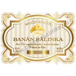 Banán pálinka címke - "Golden Age"