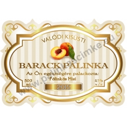 Barack pálinka címke - "Golden Age"