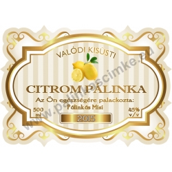 Citrom pálinka címke - "Golden Age"