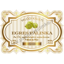 Egres pálinka címke - "Golden Age"
