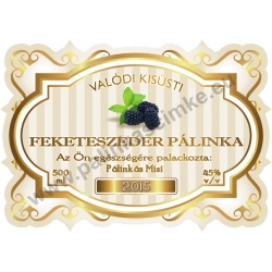 Feketeszeder pálinka címke - "Golden Age"