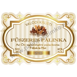 Fűszeres pálinka címke - "Golden Age"