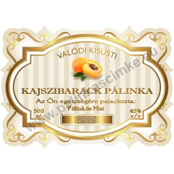 Kajszibarack pálinka címke - "Golden Age"