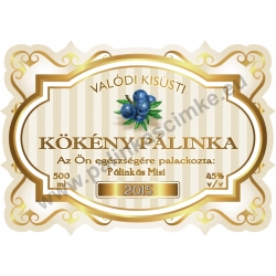 Kökény pálinka címke - "Golden Age"