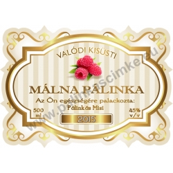 Málna pálinka címke - "Golden Age"