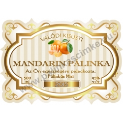 Mandarin pálinka címke - "Golden Age"