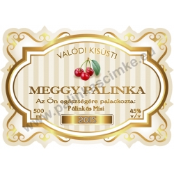 Meggy pálinka címke - "Golden Age"