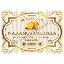 Narancs pálinka címke - "Golden Age"