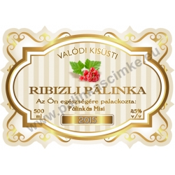 Ribizli pálinka címke - "Golden Age"