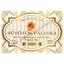 Sütőtök pálinka címke - "Golden Age"