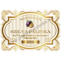 Szilva pálinka címke - "Golden Age"