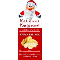 Banán karácsonyi pálinka címke - "Santa"