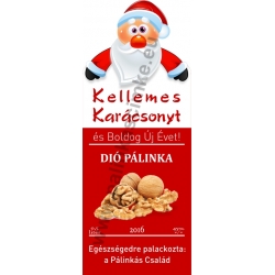 Dió karácsonyi pálinka címke - "Santa"