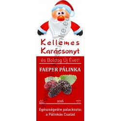 Faeper karácsonyi pálinka címke - "Santa"