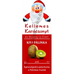 Kivi karácsonyi pálinka címke - "Santa"