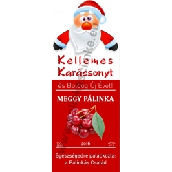 Meggy karácsonyi pálinka címke - "Santa"