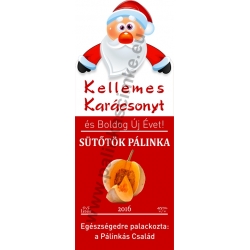 Sütőtök karácsonyi pálinka címke - "Santa"