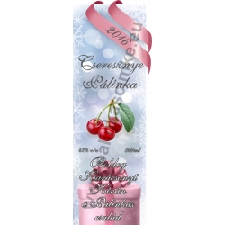 Cseresznye karácsonyi pálinka címke - "Xmas Cold"