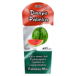 Dinnye pálinka címke - "TRICOLOR"