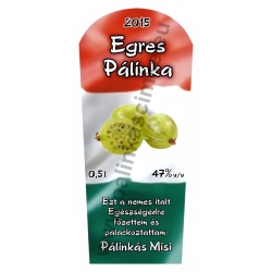 Egres pálinka címke - "TRICOLOR"