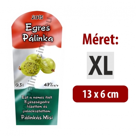 Egres pálinka címke - "TRICOLOR"