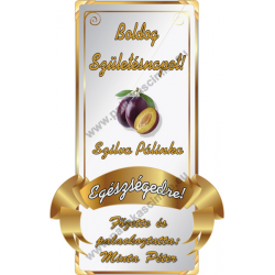 Születésnapi pálinkás címke - Gold