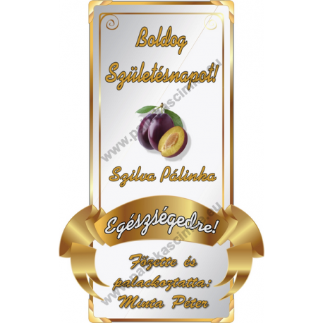 Születésnapi pálinkás címke - Gold