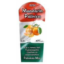 Mandarin pálinka címke - "TRICOLOR"