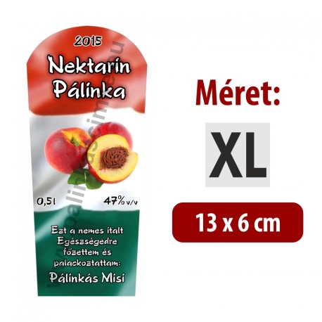 Nektarin pálinka címke - "TRICOLOR"