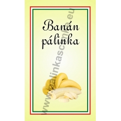 Banán pálinkás címke - "simple"