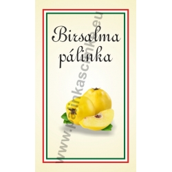 Birsalma pálinkás címke - "simple"