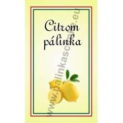 Citrom pálinkás címke - "simple"