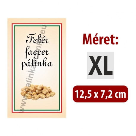 Faeper fehér pálinkás címke - "simple"