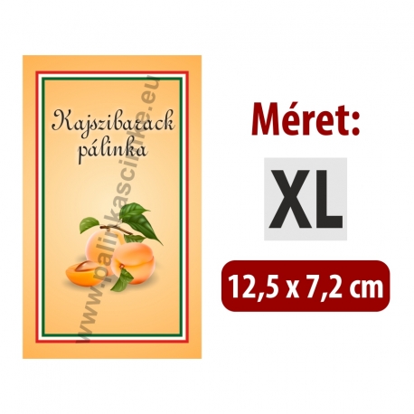 Kajszibarack pálinkás címke - "simple"