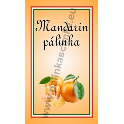 Mandarin pálinkás címke - "simple"
