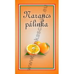 Narancs pálinkás címke - "simple"