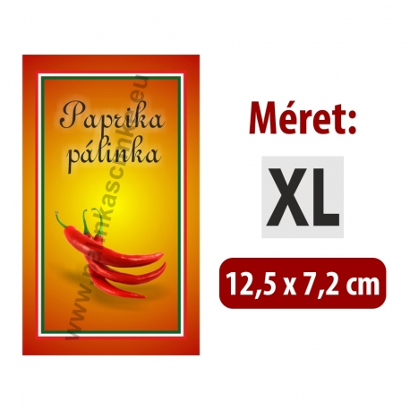 Paprika pálinkás címke - "simple"