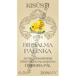 Birsalma pálinkás címke - "traditional"