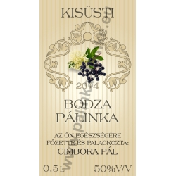 Bodza pálinkás címke - "traditional"