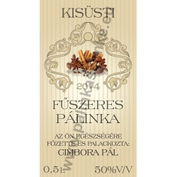 Fűszeres pálinkás címke - "traditional"