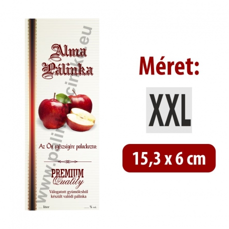 Alma pálinkás címke - Kézzel írható - "manuscript"