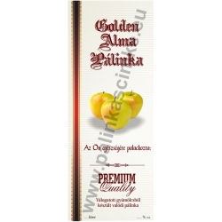 Golden alma pálinkás címke - Kézzel írható - "manuscript"
