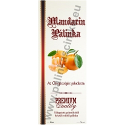 Mandarin pálinkás címke - Kézzel írható - "manuscript"