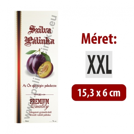 Szilva pálinkás címke - Kézzel írható - "manuscript"