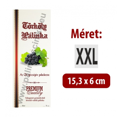 Törköly kék pálinkás címke - Kézzel írható - "manuscript"
