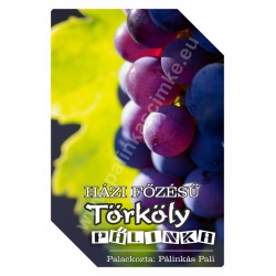 Törköly kék pálinka címke - "FRUCTUS"