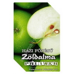 Zöld alma pálinka címke - "FRUCTUS"