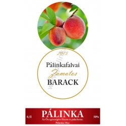 Barack pálinka címke szett - 2 részes - "CIRCULAR"
