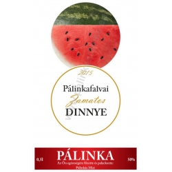 Dinnye pálinka címke szett - 2 részes - "CIRCULAR"