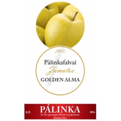 Golden alma pálinka címke szett - 2 részes - "CIRCULAR"